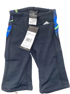 Adidas Swim Jammer CT Print Boys Waist 30 NWT Black - Picture 1 of 7