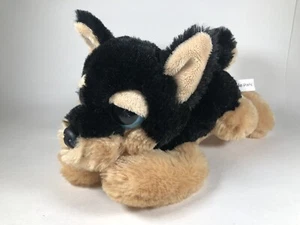 People Pals Plush Puppy Dog Brown Black Big Eyes 10” Safeway Stuffed Animal Toy  - Picture 1 of 11