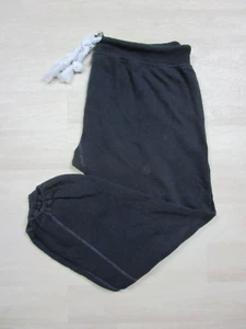 VTG 50/60s Black Cotton Drawstring Dropped Sweatpants Gusseted Oversized (XL) - Picture 1 of 14