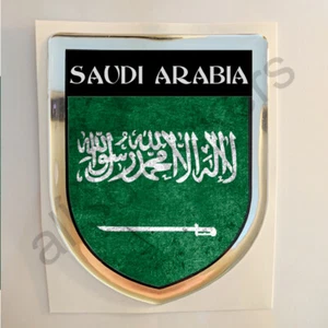 Saudi Arabien Aufkleber Resin gewölbt Sticker Flagge Grunge 3D Klebeaufkleber Gel Auto - Bild 1 von 1