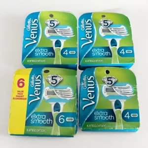 NEW 18 Gillette Venus Extra Smooth Razor Refill - Total 18 Ct. Cartridges - Picture 1 of 2