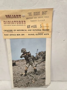 Vtg New In Pack Valiant Metal Miniatures Desert Rats #186 British 8th Army Model - Picture 1 of 1