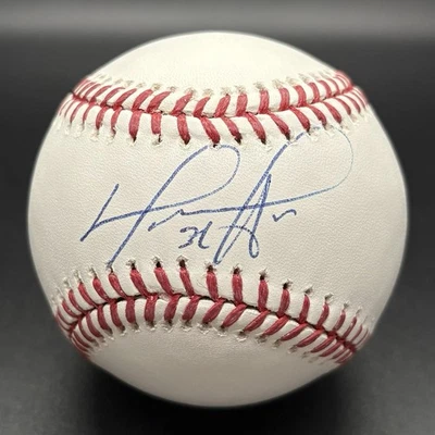 David Ortiz Autographed Baseball Hall of Fame Boston Red Sox (JSA) - Image 1 of 2