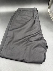 Pronto Uomo 48S X 46 Black 100% Wool Flat Front Suit Trouser Mens Dress Pants - Picture 1 of 3