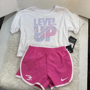 Nike Girls 2 Piece Dri-fit Set Size 6X 6-7 Year Old - Picture 1 of 7