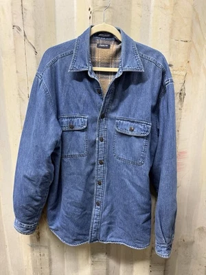 Men’s Fleece Lined Denim Farm Jacket Chore Size Medium - Image 1 of 4