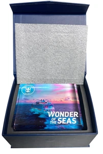 Royal Caribbean COLOR Crystal Block WONDER OF THE SEAS with Box - Picture 1 of 3