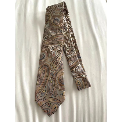 Галстук Bruno Piattelli ручной работы 100% шелк пейсли 59 дюймов x 3 фута  - Изображение 1 из 4