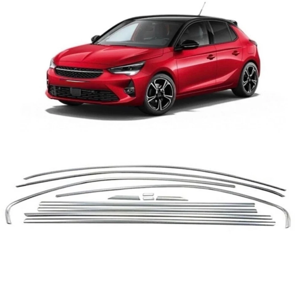 Chrome Window Trim Full Set for Opel Corsa F 2019+ - Image 1 of 4