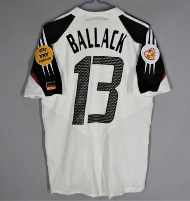 CAMISA ALEMANHA DEUTSCHLAND 2004 2005 JOGADOR EDIÇÃO ADIDAS #13 BALLACK - Imagem 1 de 4