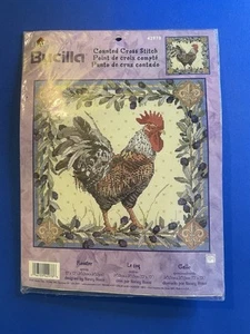 NIP Bucilla Nancy Rossi ROOSTER Counted Cross Stitch Kit Sealed Very Colorful - Bild 1 von 4