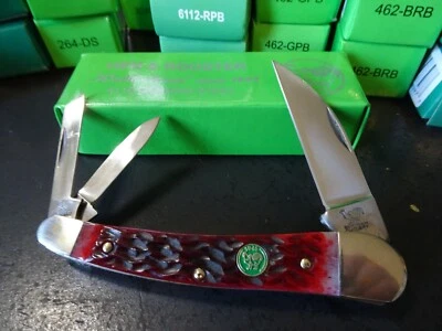 NAVAJA DE BOLSILLO GALLINA Y GALLO 4" WHARNCLIFFE WHITTLER 3 HOJAS S.S 1095HC ROJO BON Foto 1 de 4