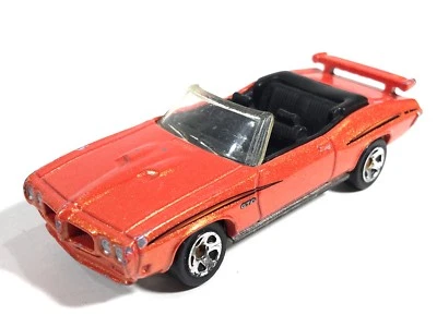 Hot Wheels 2008 '70 Pontiac GTO Convertible Metalflake Pearl Orange New Models - Image 1 of 4
