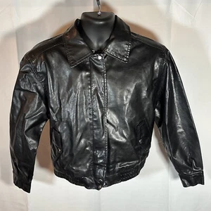 Women’s Black Faux Leather Jacket Zip Up Wild Fable New NWT Size Small - Picture 1 of 19