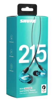 Auriculares/Auriculares Shure SE215SPE AZUL con aislamiento de sonido para monitoreo de DJ  Foto 1 de 3