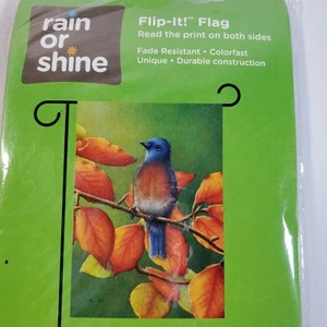 Garden Flag Blue Bird on Branch Art - Picture 1 of 2