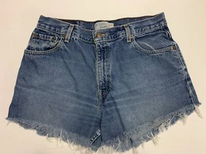 Levi Strauss Youth Cutoff Jean Shorts Relaxed Fit Misses Size 14 M - Picture 1 of 7
