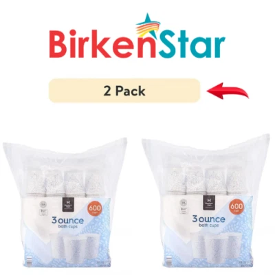 2X Printed Paper Bath Cold Cup (3 oz - 600 ct.) Total 1200 Cups Great Price - Image 1 of 4