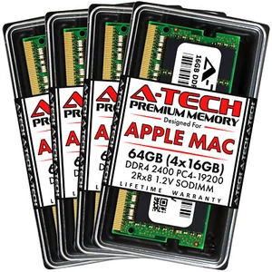 64GB Kit 4x 16GB DDR4 2400 Mac Memory RAM for APPLE iMac Mid 2017 5K 27" A1419 - Picture 1 of 11