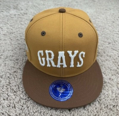 Homestead Gris Sombrero Ebbets Campo Franelas NLB 7 Marrón Tostado Logo 3D Parche Lateral Gorra Foto 1 de 4