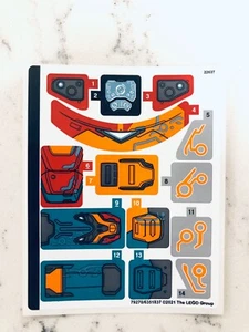 LEGO STICKER SHEET for 76194 Tony Stark's Sakaarian Iron Man, New & Genuine - Picture 1 of 1