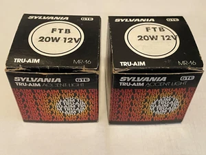 (2) Sylvania Tru-Aim MR16 20W FTB Accent Light Lamp Bulb Open Box - Picture 1 of 5