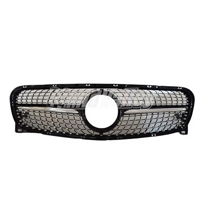 Front Upper Chrome Diamond Style Grille Fits 14-16 Mercedes GLA200 250 45 AMG Foto 1 de 4