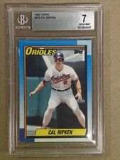 1990 TOPPS #570 CAL RIPKEN JR. ORIOLES HOF BGS 7