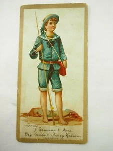 J.Bowman & Sons Dry Goods Fancy Notions Greensburg PA Victorian Trade Card - Picture 1 of 5
