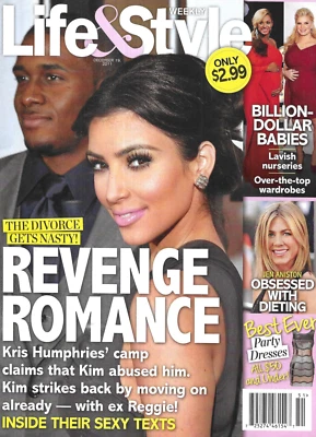 Life And Style Magazine Kim Kardashian Jennifer Aniston Lady Gaga Fashion 2011 - Image 1 of 4