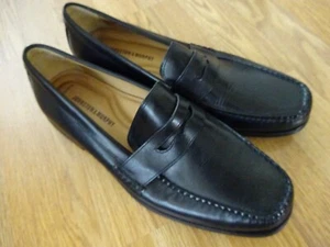 Herren Johnston & Murphy 20-7795 Schwarz Leder Lammfell Schuhe Halbschuhe 10 M C17 - Bild 1 von 5
