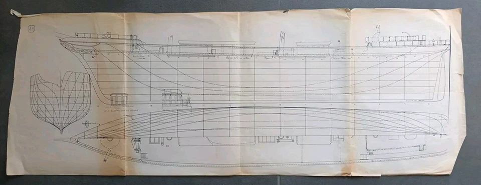 Bauplan Spantenriß Nr.11 Segelschiff 3Master Gebraucht - Bild 1 von 1