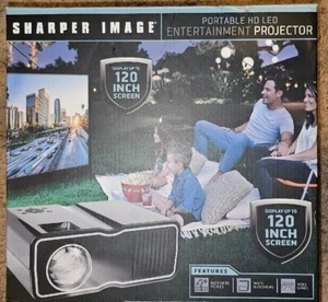 Sharper Image Portable Entertainment Projector HDMI | Black 1011605 - Picture 1 of 7