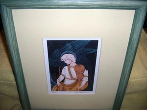 C M GARNER AUTOGRAPHED PRINT 3 OF 100 5 X 3-1/2 GLASS FRAMED - Picture 1 of 2