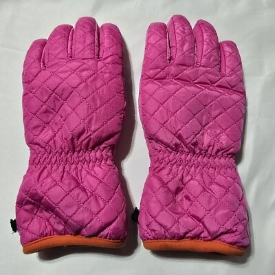 Guantes de esquí vintage Land's End para mujer talla grande rojos forrados de lana rosa naranja Foto 1 de 4