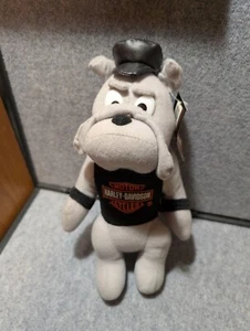 Harley Davidson Motorcycles Bulldog Vintage Plush 1993 Stuffed Animal Biker Dog - Picture 1 of 5
