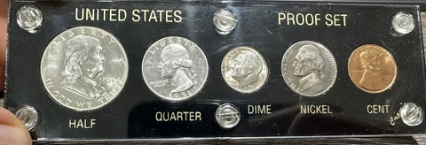 1951 US Mint GEM Proof Set Capital Holder - Hard Plastic Capitol Cover