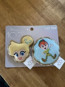 Juguete de peluche para gato Peter Pan y Tinker Bell Disney100 - Paquete de 2 - Imagen 1 de 3