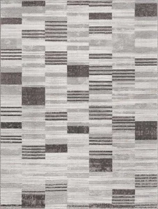 Size: 6'7" x 9' Rectangle - Bronka Broken-Striped Area Rug - Picture 1 of 1