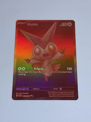 Victini 171/086 SV: Black Bolt Holo Red Black White Rare Pokémon Card TCG M/NM - Image 1 of 2