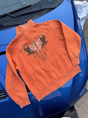 Vintage Harley-Davidson Full Zipup Sweatshirt Jacket Orange L – Capital City Men - Image 1 of 4