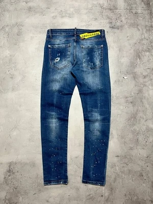 Pantalones de mezclilla para hombre Dsquared2 pintados desgastados Cool Guy azules talla 48 Foto 1 de 4
