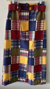 VTG 70s Patchwork Maxi Button up Skirt Handmade Prairie Cottage Core Small - Picture 1 of 13