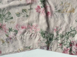 Pair RARE Ralph Lauren Therese *KING PILLOWCASES Sateen Shabby FLORAL Flowers - Picture 1 of 12