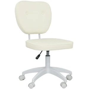 Vinsetto Vanity Task Chair with Adjustable Height, Armless, Cream - Picture 1 of 11
