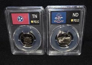 Two State Quarters Set PCGS 2002 Tennessee/2006 North Dakota - Picture 1 of 2