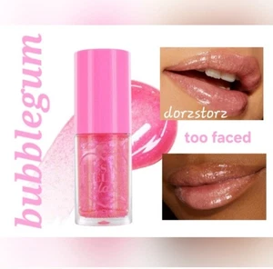 TOO FACED Kissing Jelly Gloss Juicy Lip Oil *BUBBLEGUM*/ 0.15 oz / New in box - Picture 1 of 6