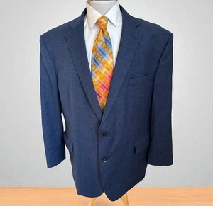 Blazer Abrigo Deportivo Stafford Azul Marino Coolmax Lana Poli 52R Chaqueta Grande y Alta - Imagen 1 de 12