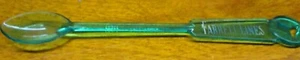 Farrell Lines Spoon/Swizzle Stick w/Martini cut out, Clear Green Tinted, CLOSED! - Picture 1 of 5