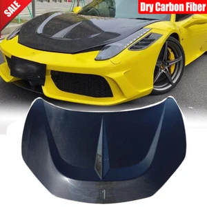 For Ferrari 458 Italia Spider 2011-16 Dry Carbon Front Engine Hood Bonnet Cover - Foto 1 di 12